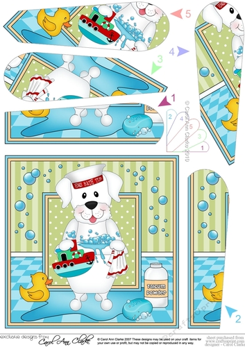 Fan Pyramage Topper - Bathtub Buddies - Little Chocolate Labrador Dog