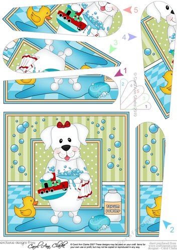 Fan Pyramage Topper - Bathtub Buddies - Little Chocolate Labrador Dog