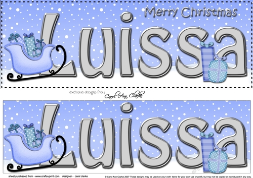 Large DL Merry Christmas LUISSA 3D decoupage 