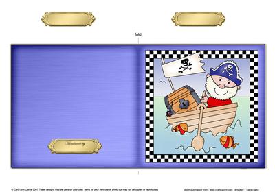 Pirates Ahoy Cut and Fold Card