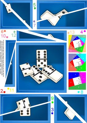 Dominoes Quick Card with Twisted Spiral Side Stacker