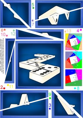 Dominoes Quick Card with Twisted Spiral Side Stacker
