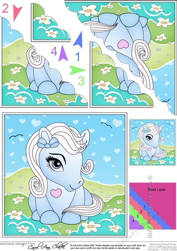 Cute Little Pony Scalloped Corner Stacker