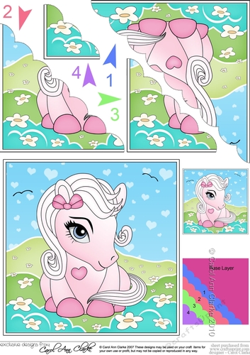 Cute Little Pony Scalloped Corner Stacker