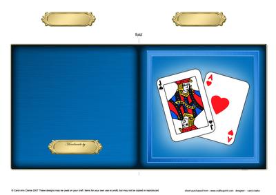 Playing Cards Cut and Fold Card