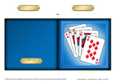 Playing Cards Cut and Fold Card
