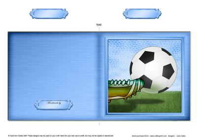 Football Cut and Fold Card