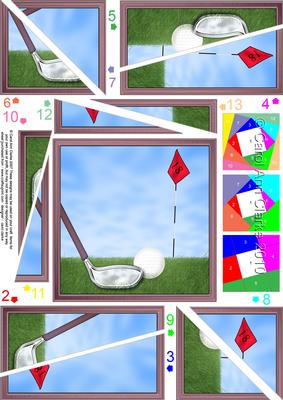 Golf Quick Card with Twisted Spiral Side Stacker