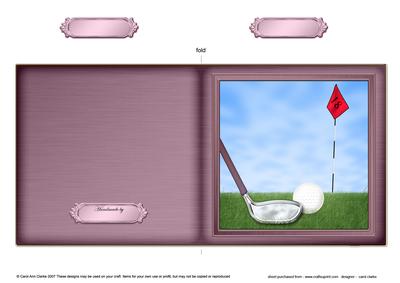Golf Cut and Fold Card