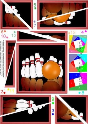 10 Pin Bowling Quick Card with Twisted Spiral Side Stacker