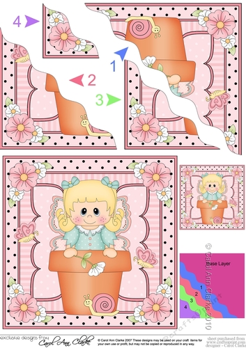 Flower Pot Friends Cute Little Fairy Wavey Corner Stacker