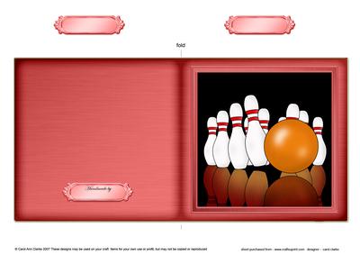 10 Pin Bowling Cut and Fold Card
