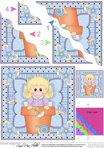 Flower Pot Friends Cute Little Fairy Wavey Corner Stacker