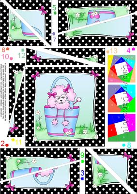 Cute Poodle Quick Card Twisted Spiral Side Stacker