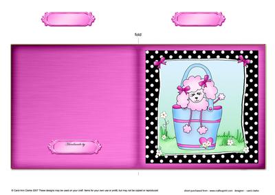 Cute Poodle Cut and Fold Card