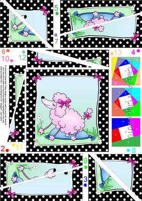Cute Poodle Quick Card Twisted Spiral Side Stacker