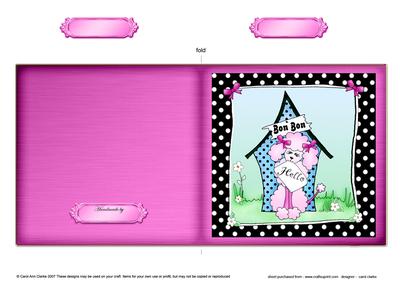 Cute Poodle Cut and Fold Card