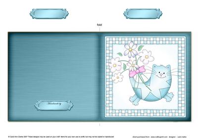 Cute Cat Cut and Fold Card