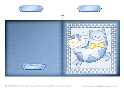 Cute Cat Cut and Fold Card