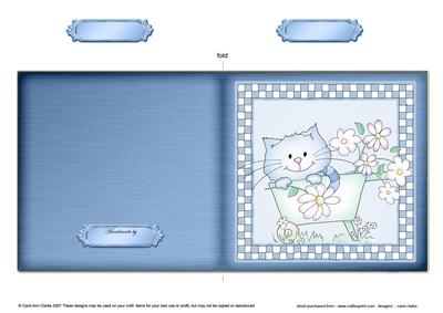 Cute Cat Cut and Fold Card