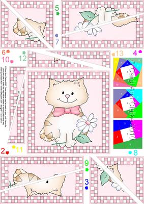 Cute Cat Quick Card Twisted Spiral Side Stacker