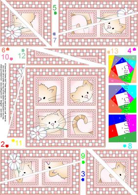Cute Cat Quick Card Twisted Spiral Side Stacker