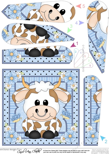 Cute Little Bull Fan Pyramage Topper