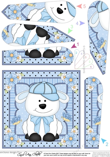 Cute Little Lamb Fan Pyramage Topper