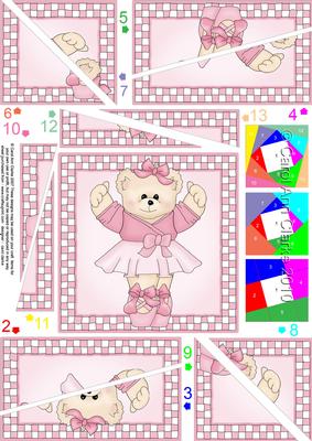 Ballet Teddy Quick Card Twisted Spiral Side Stacker
