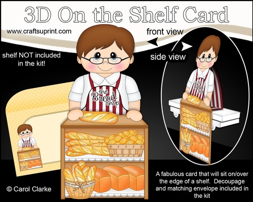 3D On the Shelf Card Kit - Teen Kirby works at the Bread & Bun Bakery