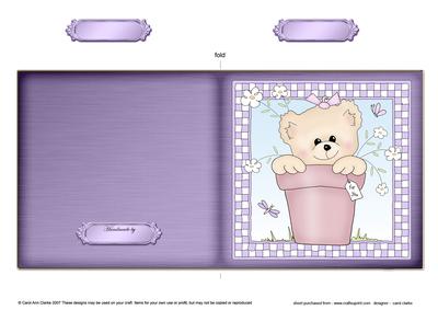 Flowerpot Ted Cut and Fold Card