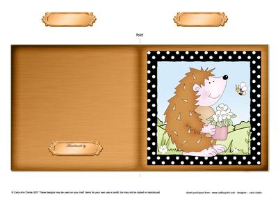 Hedgehog Cut and Fold Card