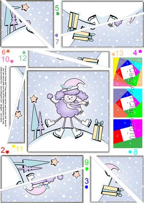 Xmas Poodle Quick Card Twisted Spiral Side Stacker