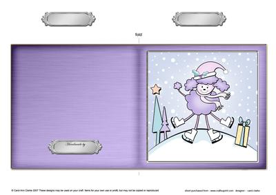 Xmas Poodle Cut and Fold Card
