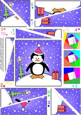 Xmas Penguin Quick Card Twisted Spiral Side Stacker