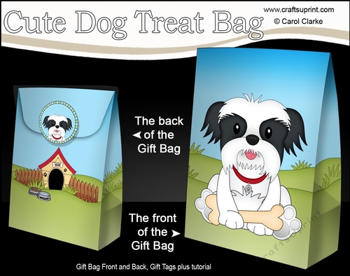 3D Gift Bag Mini Kit - Cute Little Shih Tzu Dog Duke