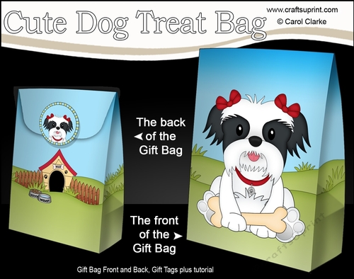 3D Gift Bag Mini Kit - Cute Little Shih Tzu Dog Daisy