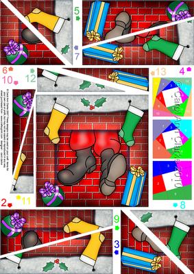 Santa Got Stuck Quick Card Twisted Spiral Side Stacker