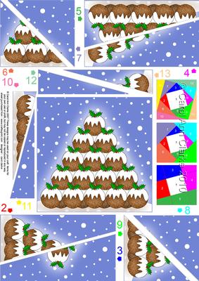 Xmas Pud Tree Quick Card Twisted Spiral Side Stacker