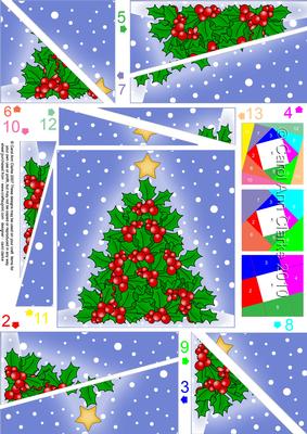 Xmas Holly Tree Quick Card Twisted Spiral Side Stacker