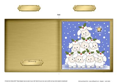 Merry Xmas to Ewe Cut and Fold Card