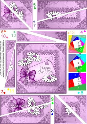 Daisies on Metallic Lace Twisted Spiral Side Stacker
