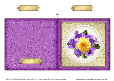 Flowers and Pearls Cut and Fold Card