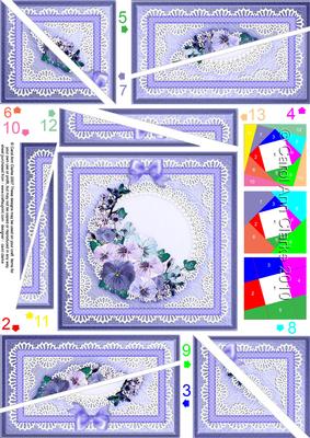 Spring Flowers on Lace Twisted Spiral Side Stacker
