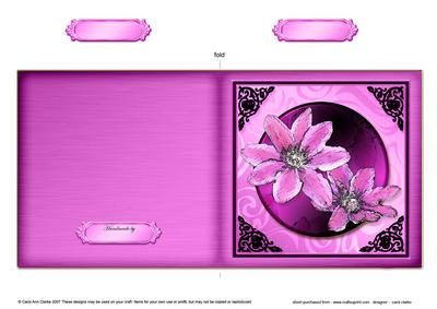 Clematis Cut and Fold Card