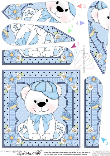 Cute Little Bear Fan Pyramage Topper