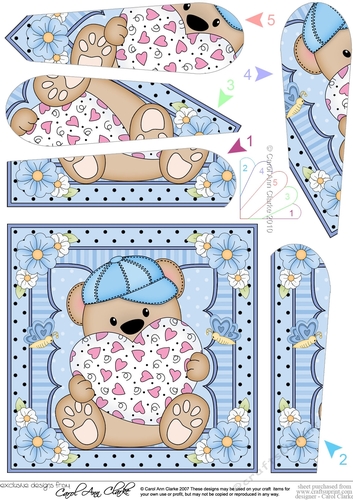 Cute Little Bear Fan Pyramage Topper