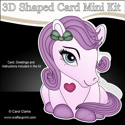 3D Shaped Card Mini Kit - Cute Little Pony Autumn