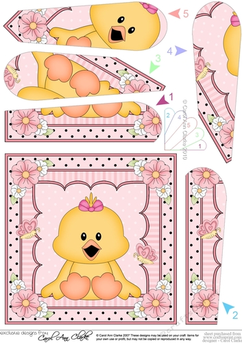 Cute Little Chick Fan Pyramage Topper