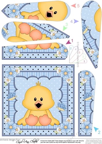 Cute Little Chick Fan Pyramage Topper